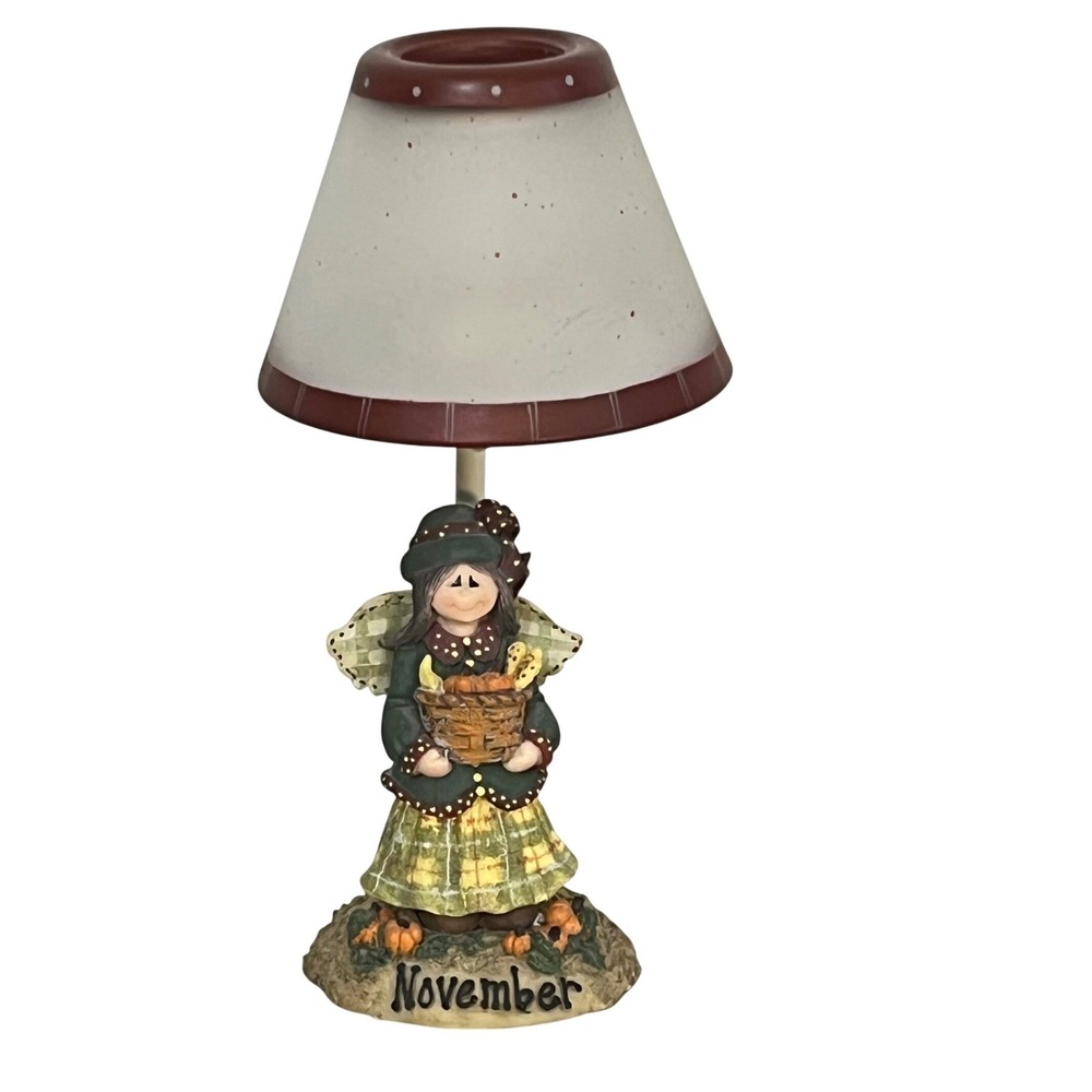 Yankee Candle Angle Caroler NOVEMBER Tea Light‎ Fairy Lamp 8"